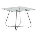 Monarch Square Dining Table with Glass Top and Trestle Base I 1070 IMAGE 1