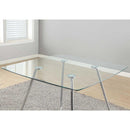 Monarch Square Dining Table with Glass Top and Trestle Base I 1070 IMAGE 3