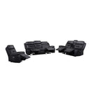 Mazin Furniture Laconia 9629BLK-2PWC Power Double Reclining Loveseat w/ Power Footrest & Center Console w/Cupholder IMAGE 5