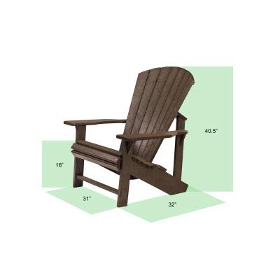 C.R. Plastic Products Generation C01-16 Adirondack - Chocolate IMAGE 2