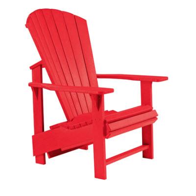 C.R. Plastic Products Generation C03-01 Upright Adirondack - Red IMAGE 1