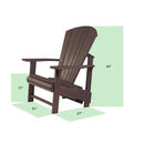 C.R. Plastic Products Generation C03-07 Upright Adirondack - Beige IMAGE 2