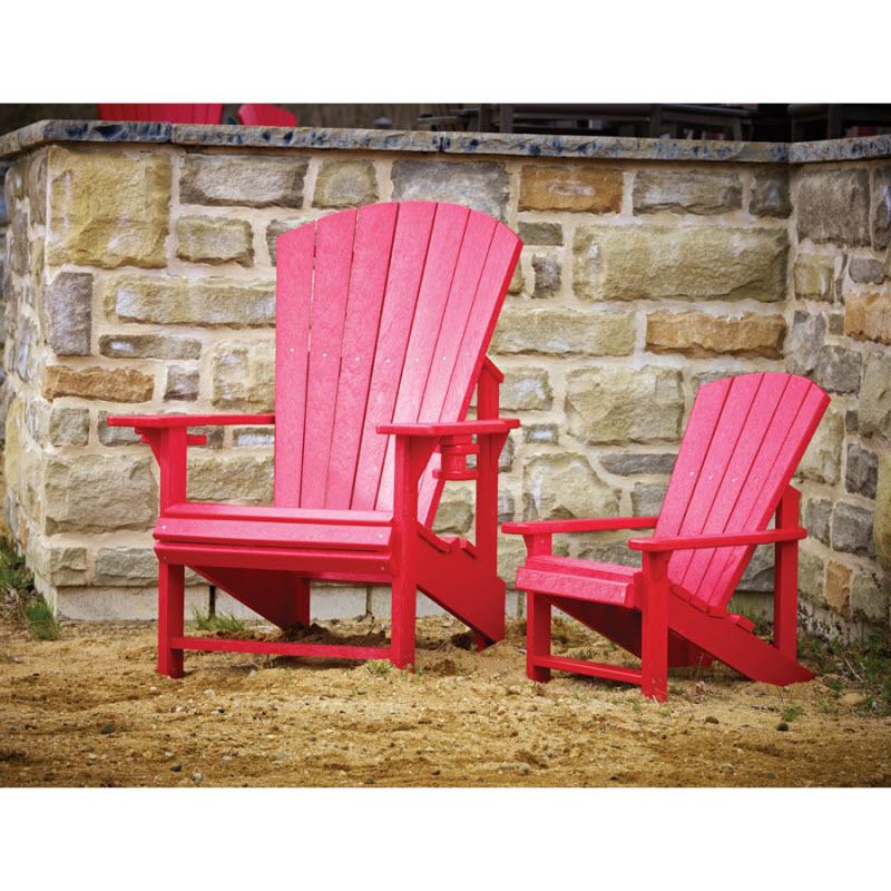 C.R. Plastic Products Generation C08-01 Kids Adirondack - Red IMAGE 5