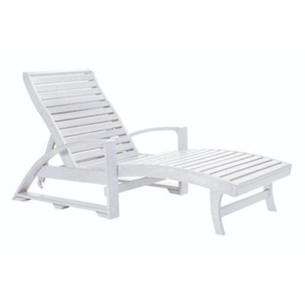 C.R. Plastic Products St. Tropez L38-02 Chaise Lounger - White IMAGE 1