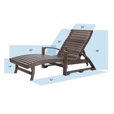 C.R. Plastic Products St. Tropez L38-18 Chaise Lounger - Slate IMAGE 2