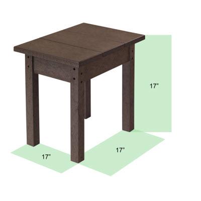 C.R. Plastic Products Generation T01-18 Small Rectangular Table - Slate IMAGE 3