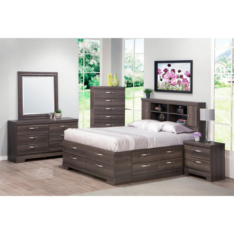 Dynamic Furniture Sonoma 378 9 pc Queen Bookcase Headboard Bedroom Set with Storage IMAGE 1