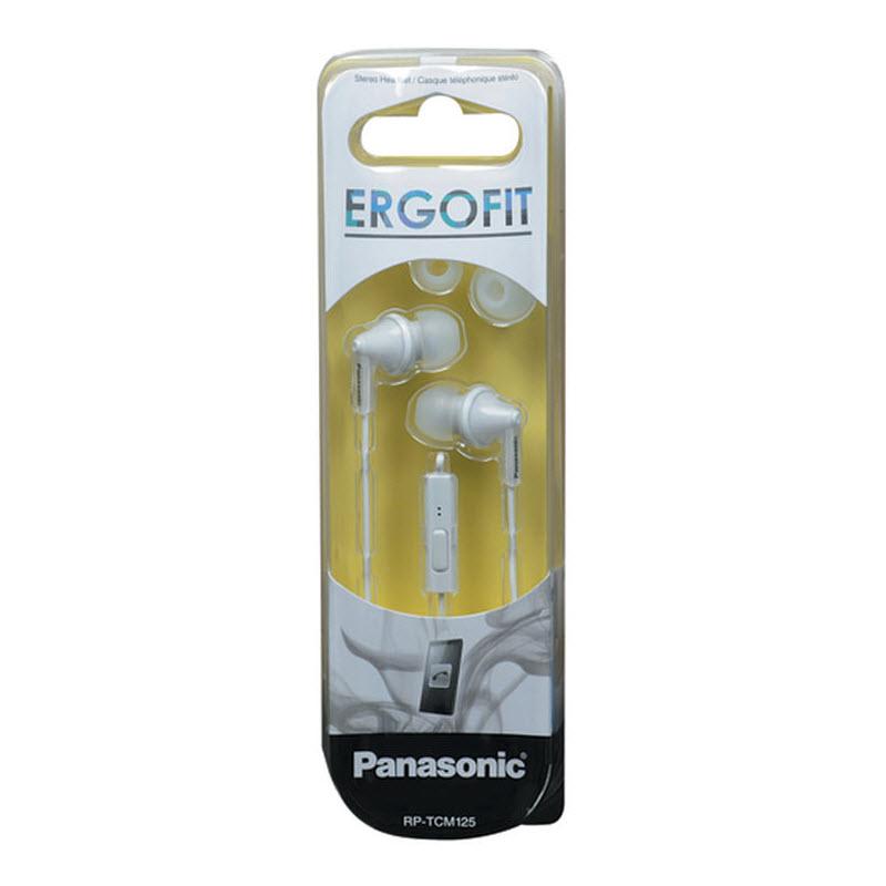 Panasonic In-Ear Headphones with Built-in Microphone RP-TCM125-W