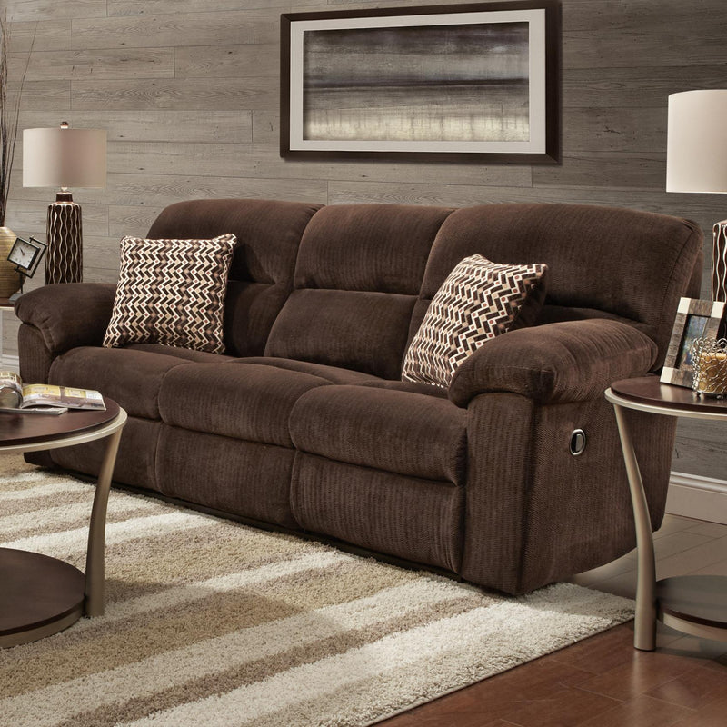 Affordable Furniture Mfg Chevron Reclining Fabric Sofa Chevron 1403 Reclining Sofa (Mink) IMAGE 1