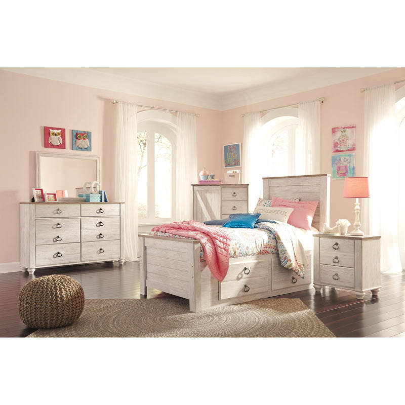 Signature Design by Ashley Willowton B267B21 Twin Panel Bed with 2 Storage Drawers IMAGE 4