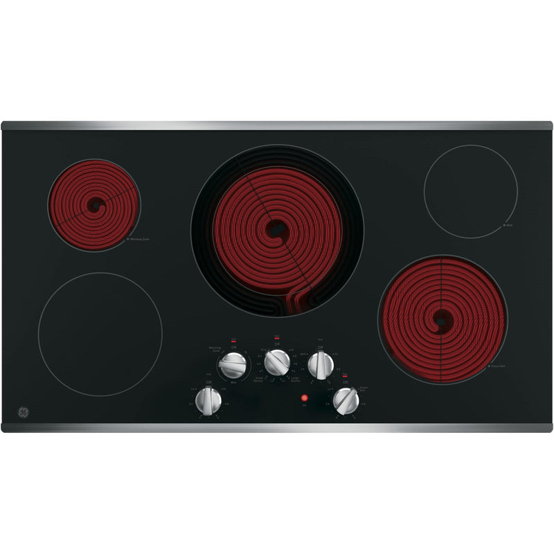 GE 36-inch Built-In Electric Cooktop JP3036SLSS IMAGE 2