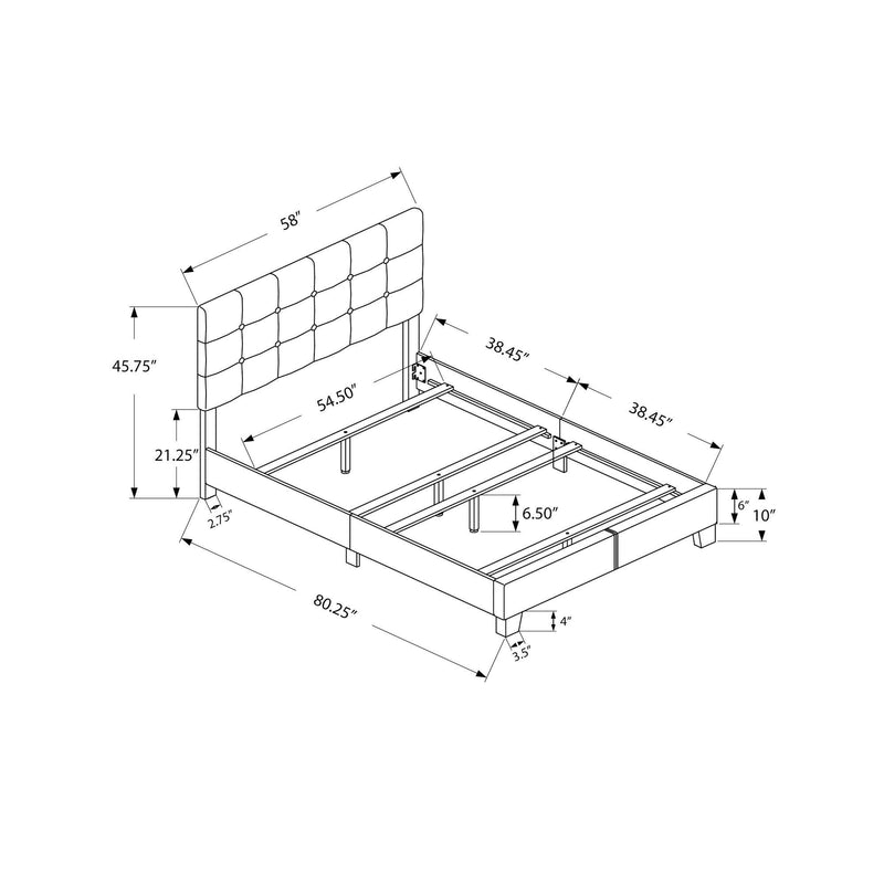 Monarch Full Upholstered Panel Bed I 5920F IMAGE 5