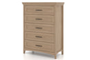 Villageois Bureau 5 tiroirs couleur taupe