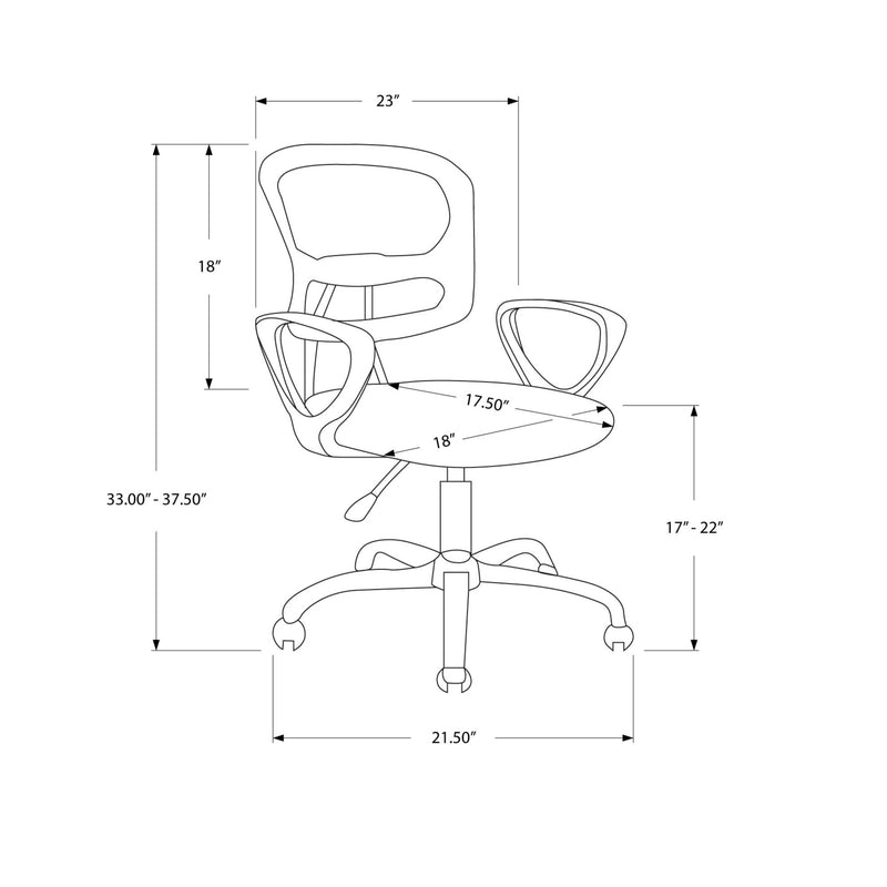 Monarch Office Chairs Office Chairs I 7261 IMAGE 5