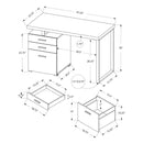 Monarch Computer Desk - Grey/Black I 7409 IMAGE 5