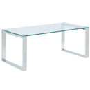  !nspire Zevon 301-408CH Coffee Table - Silver IMAGE 1