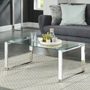  !nspire Zevon 301-408CH Coffee Table - Silver IMAGE 2