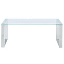  !nspire Zevon 301-408CH Coffee Table - Silver IMAGE 4