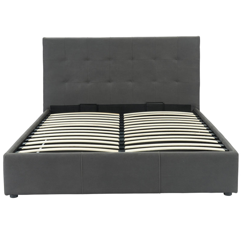 !nspire Extara Queen Upholstered Platform Bed with Storage 101-277Q-GY IMAGE 3