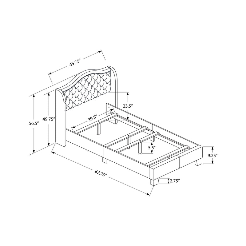 Monarch Twin Upholstered Panel Bed I 5966T IMAGE 5