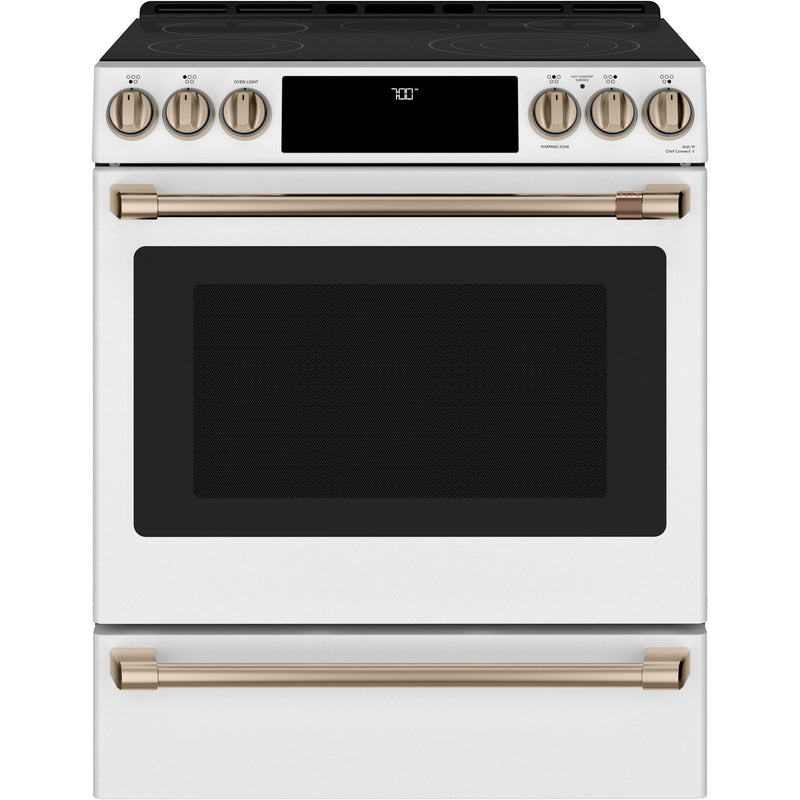 Café 30-inch Slide-in Electric Range with Warming Drawer CCES700P4MW2 IMAGE 1