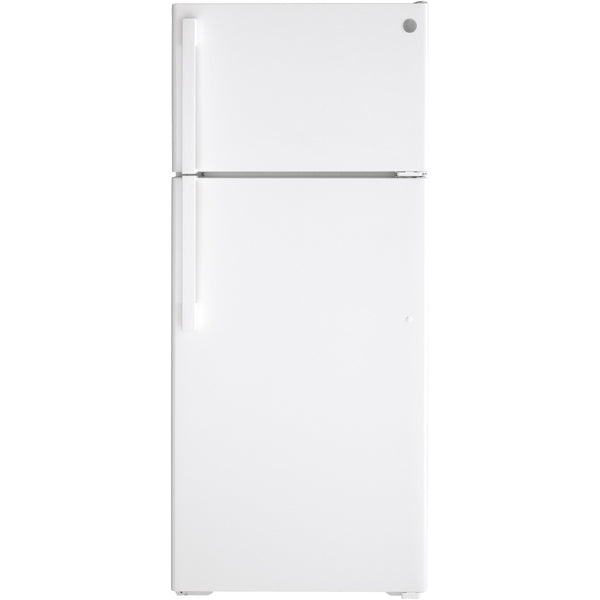 GE 28-inch, 17.5 cu. ft. Top-Freezer Refrigerator GTE18DTNRWW IMAGE 1