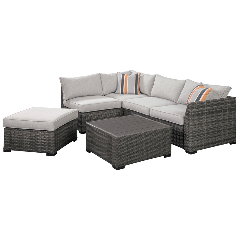 Signature Design by Ashley Cherry Point P301-070 Loveseat Sectional/Ottoman/Table Set IMAGE 2