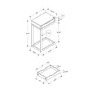  Monarch I 3601 Accent Table - White/White IMAGE 5