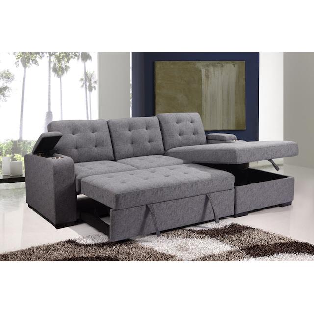 Primo International GianMaria3 Fabric Sleeper Sectional U212302053STX3/U212302053STX1 IMAGE 2