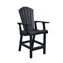  C.R. Plastic Products Generation C28C-14 Classic Counter Arm Chair - Black IMAGE 1