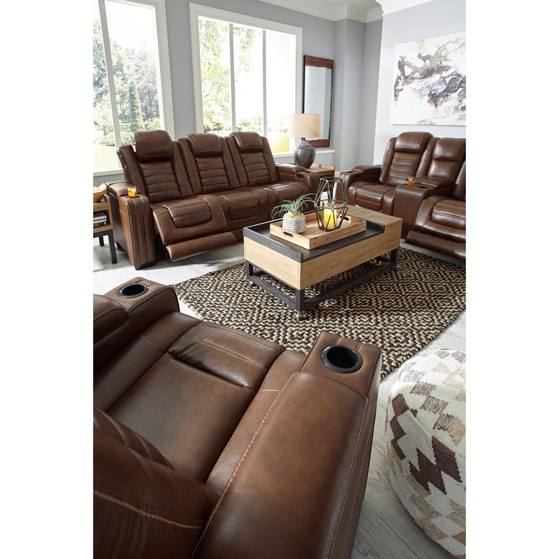 Signature Design by Ashley Backtrack Power Reclining Leather Match Sofa U2800415 IMAGE 13