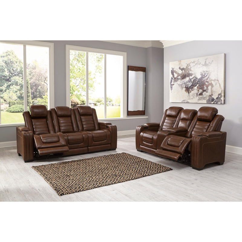 Signature Design by Ashley Backtrack Power Reclining Leather Match Sofa U2800415 IMAGE 14