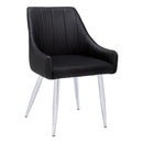  Monarch I 1185 Dining Chair - Black/Chrome IMAGE 1