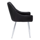  Monarch I 1185 Dining Chair - Black/Chrome IMAGE 4