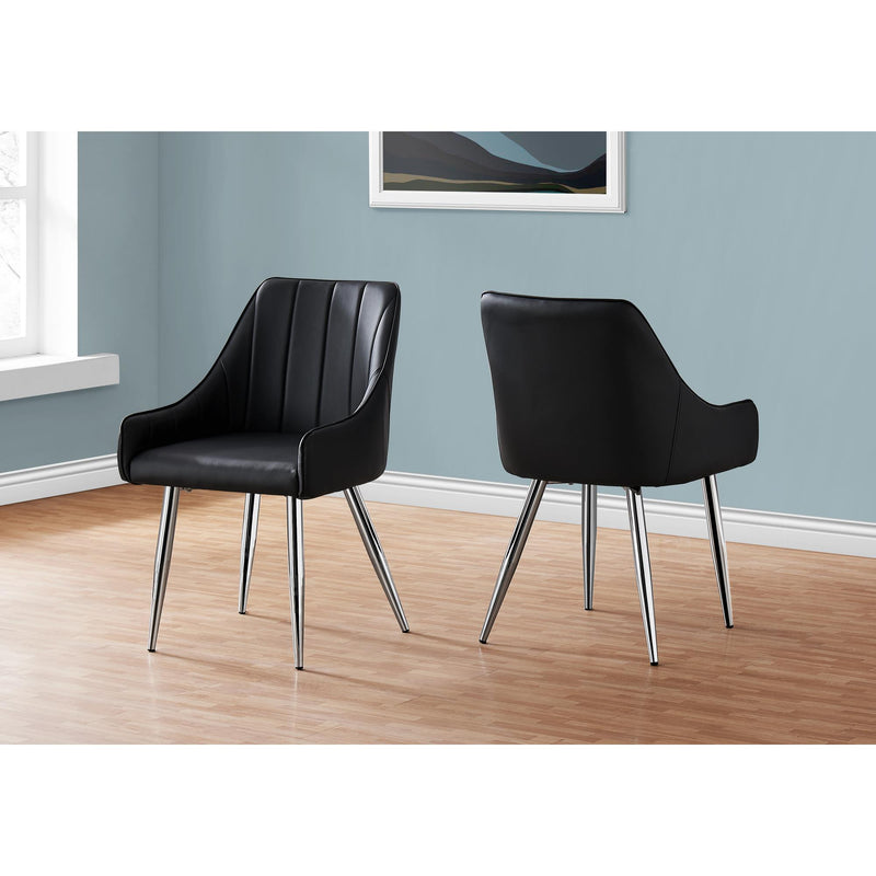 Monarch I 1185 Dining Chair - Black/Chrome IMAGE 9