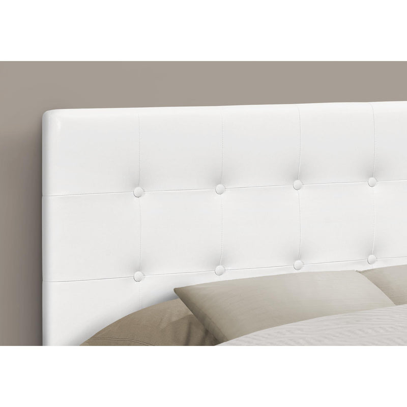 Monarch I 6002F Full Headboard - White Leather-Look IMAGE 3