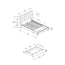  Monarch I 6020Q Queen Bed with Storage Drawer - Grey Linen IMAGE 5