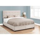  Monarch I 6021Q Queen Bed with Storage Drawer - Beige Linen IMAGE 3