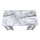  Monarch I 7527 Computer Desk - White Marble-Look/Black IMAGE 3