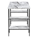  Monarch I 7527 Computer Desk - White Marble-Look/Black IMAGE 5