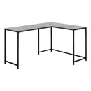  Monarch I 7392 58" Computer Desk - Grey Stone-Look/Black IMAGE 1