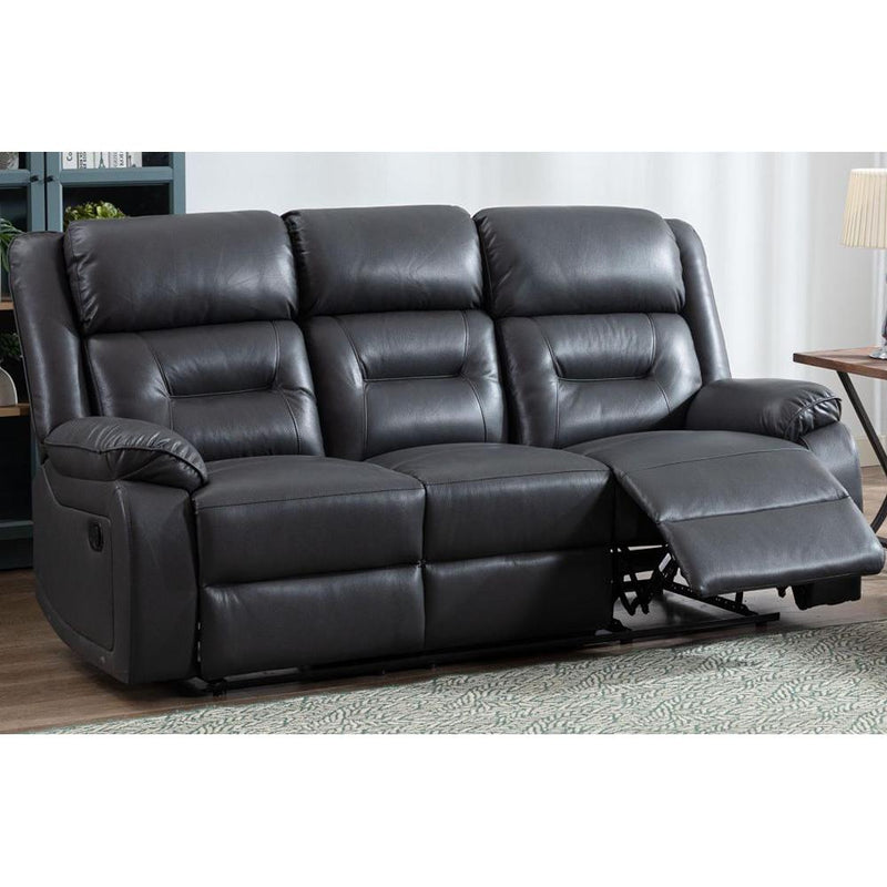 Minhas Furniture Malden Reclining Leather Air Sofa MALDEN-LAG-01 IMAGE 1