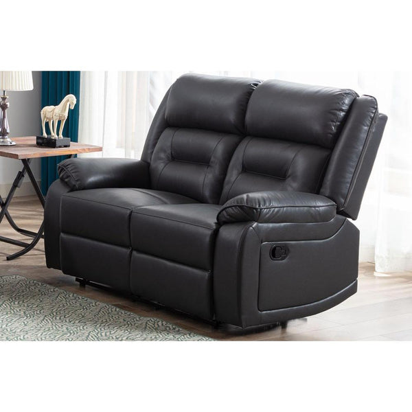 Minhas Furniture Malden Reclining Leather Air Loveseat MALDEN-LAG-02 IMAGE 1