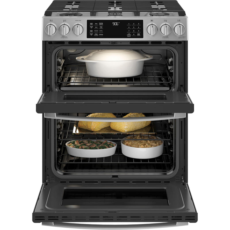 GE Profile 30-inch Slide-In Double Oven Gas Range with WiFi PCGS960YPFS IMAGE 3