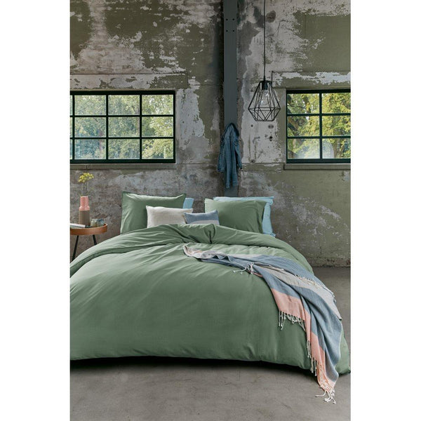 Brunelli Organic 244S286 Double-Queen Duvet Cover - Sage IMAGE 1