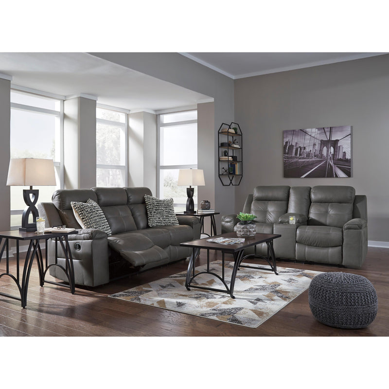 Signature Design by Ashley Jesolo Reclining Fabric Loveseat with Console 8670594C IMAGE 11