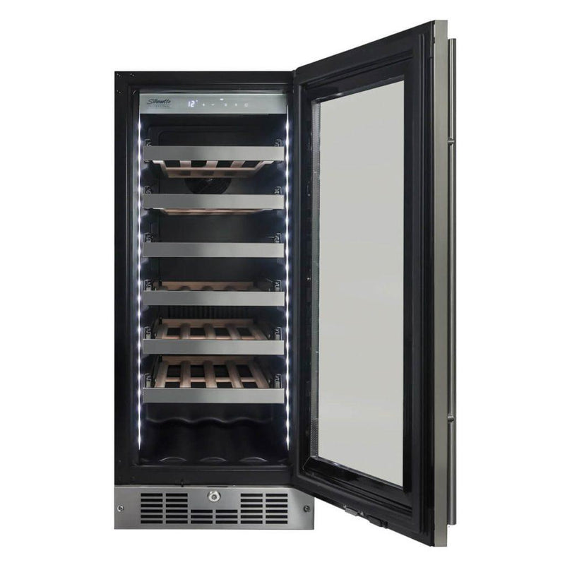  Silhouette 28-Bottle Pro Series Wine Cellar with LED Lighting SPRWC031D1SS IMAGE 5