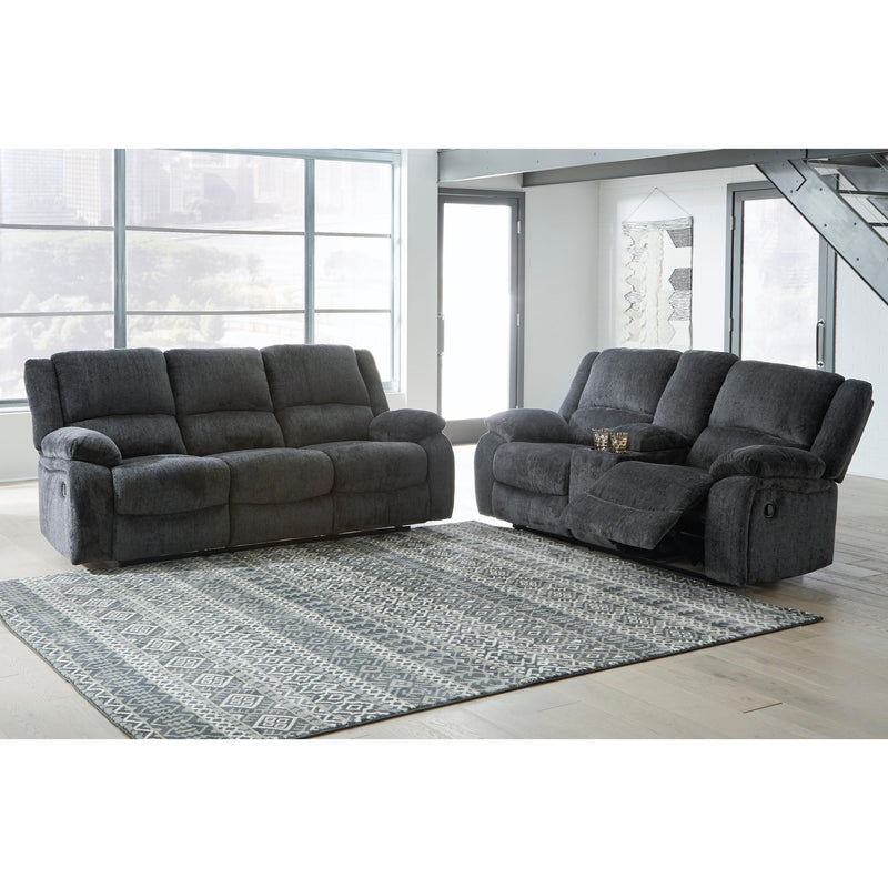 Signature Design by Ashley Draycoll Reclining Fabric Loveseat with Console 7650494C IMAGE 8