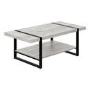 Monarch I 2855 Coffee Table - Gray Reclaimed Wood-Look/Black Metal IMAGE 1