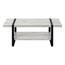  Monarch I 2855 Coffee Table - Gray Reclaimed Wood-Look/Black Metal IMAGE 2
